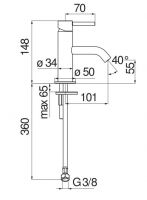 Смеситель для раковины Nobili Acquerelli AQ93118/2 схема 2