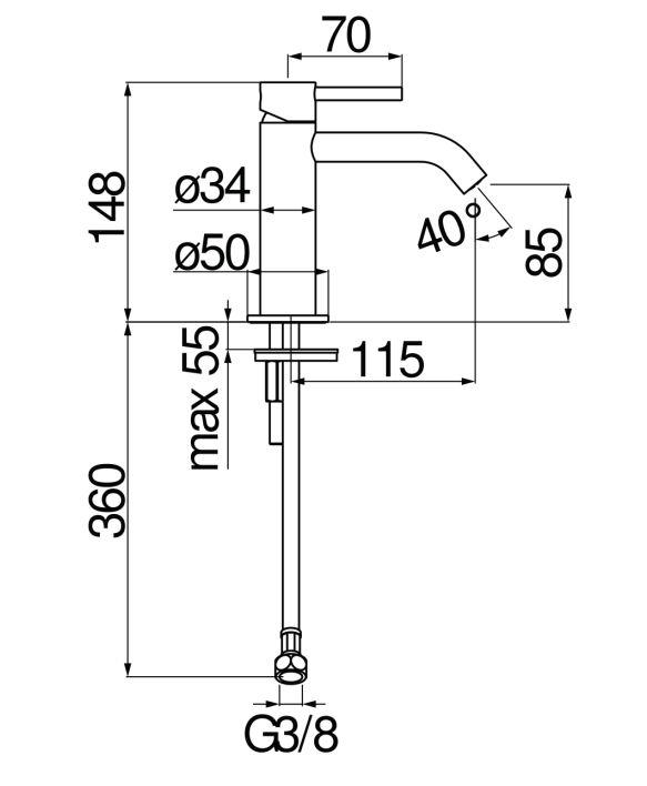 Смеситель для раковины Nobili Acquerelli AQ93118/17 схема 2