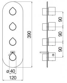 Смеситель для душа Nobili Dress DS106104 ФОТО