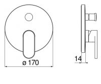 Смеситель для душа Nobili Dress DS106100/E схема 2