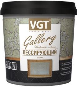 Лессирующий Состав Матовый VGT Gallery 0.9кг Полупрозрачный для Декоративных Штукатурок / ВГТ Лессирующий Матовый