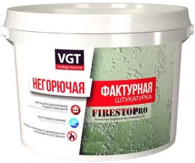 Штукатурка Фактурная Негорючая VGT Firestop Pro 25кг для Внутренних Работ / ВГТ