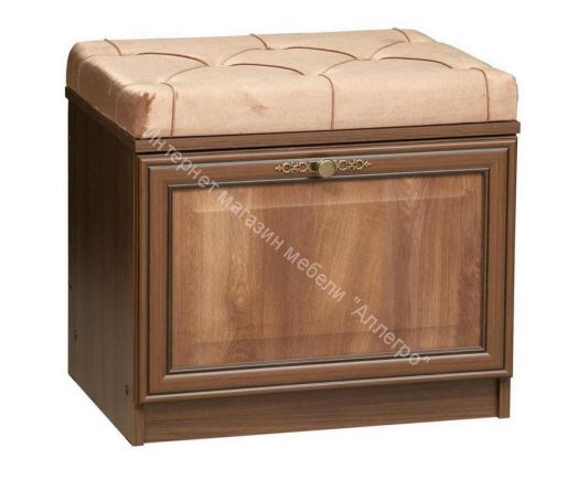Тумба для обуви М06 Габриэлла, Дуб кальяри/Дуб коньяк/патина