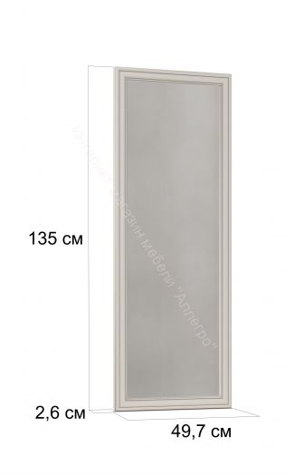 Зеркало навесное, Вудлайн кремовый/ПВХ Сандал белый/патина