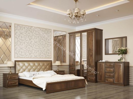 Кровать двуспальная 06.121 - 01 Габриэлла (1400) с подъемным мех., Дуб кальяри/ПВХ Дуб кальяри/патина