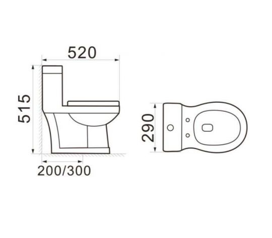 Компакт-моноблок унитаз детский SantiLine  SL-5015 схема 2