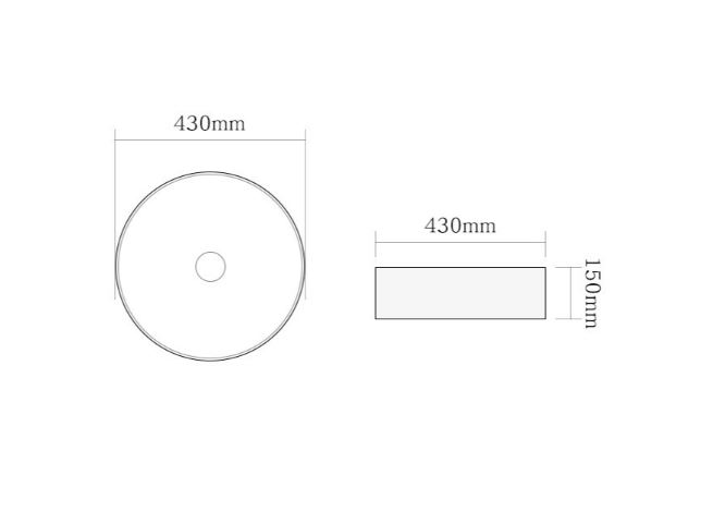 Раковина накладная на столешницу SantiLine SL-7012 43х43 схема 2