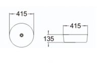 Керамическая накладная раковина SantiLine SL-7011 41,5 х 41,5 схема 2