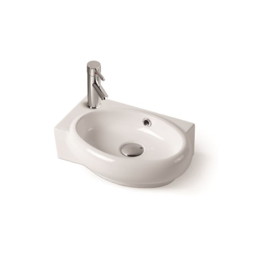 Изображение Керамическая накладная или подвесная раковина SantiLine SL-2022R 42,5 х 28,5 левая