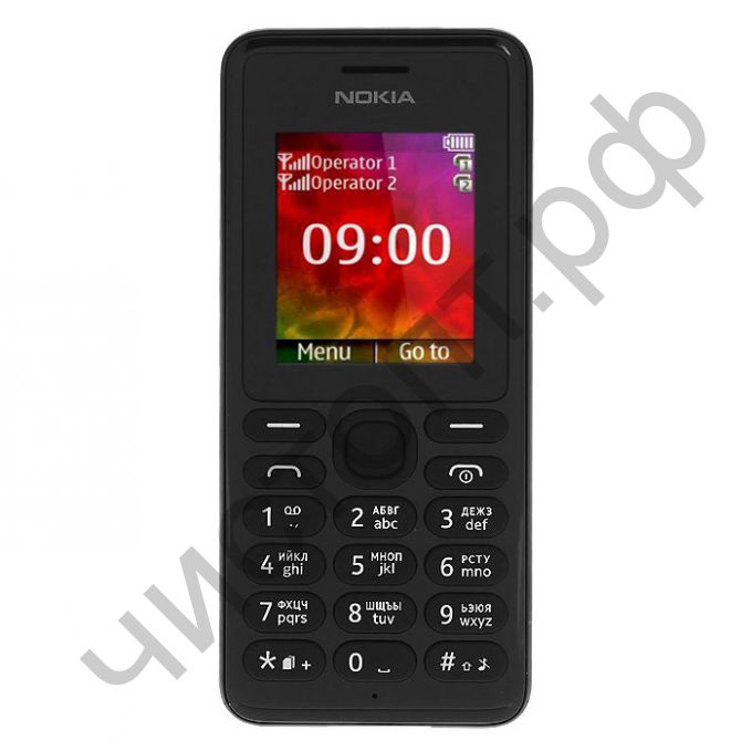 Моб. телефон NOKIA 108 Черный кнопочный (2G, 2SIM, RM-827)