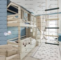 Двухъярусная кровать Домик Felicia №29А