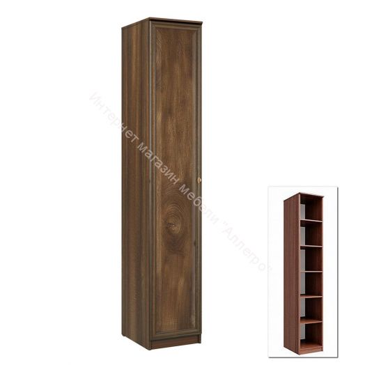 Шкаф - пенал 06.25 Габриэлла, Дуб кальяри/ПВХ Дуб коньяк/патина