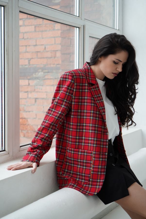 Пиджак в клетку