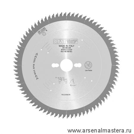 Диск пильный Ultra Fine Finishing 250 x 30 x 3,2 / 2,2 минус 2 гр 40 гр Hi ATB Z 80 CMT 283.080.10M