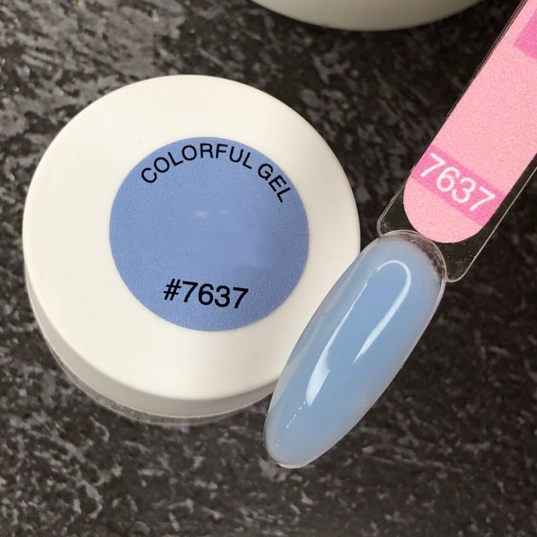 Гель цветной для наращивания ногтей, 15 мл, арт. 7637