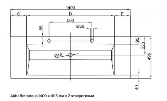 Встраиваемая сверху раковина из эмалированной стали Bette Aqua A070 60х49,5 ФОТО