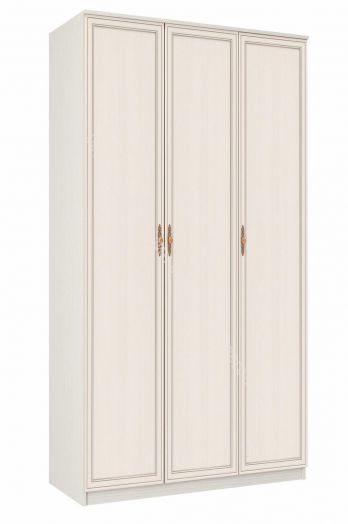 Шкаф для одежды 06.56 Габриэлла, трехдверный, Вудлайн кремовый/Сандал белый/патина