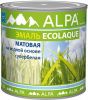Экоэмаль без Запаза Alpa Ecolaque 2.5л Матовая, Супербелая, Экологичная для Внутренних и Наружных Работ / Альпа.