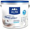 Краска для Стен и Потолков Alpa Grand Latex 7 5л Белая, Супермоющаяся, Полуматовая / Альпа Гранд Латекс 7.