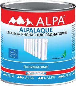 Эмаль для Радиаторов Alpa Alpalaque 2.5л Белая, Полуматовая, Алкидная / Альпа Альпалак.