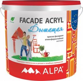 Краска для Фасада Fasade Acryl 2л Alpa Дышащая.