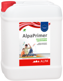 Грунтовка Экологичная AlpaPrimer 9л Белая Alpa.
