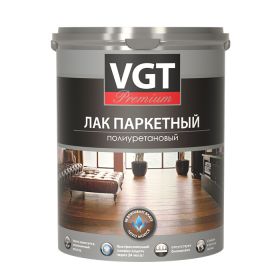 Лак Паркетный Полиуретановый VGT Premium 9л Матовый / ВГТ Премиум.