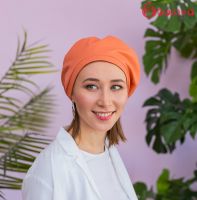 Головной убор из экокожи Берет