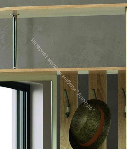 Шкаф комбинированный (прихожая) "Кармен-7" с зеркалом, Дуб сонома/Белый