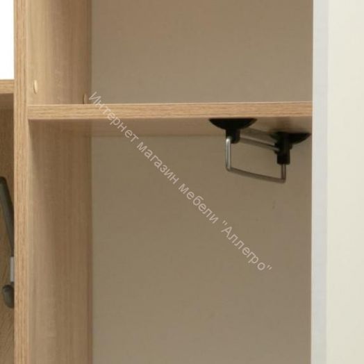 Шкаф комбинированный (прихожая) "Кармен-7" с зеркалом, Дуб сонома/Белый