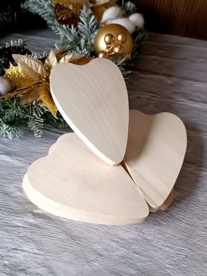 Деревянная заготовка Сердце 12*8*1,5см