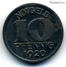 Германия. Галле 10 пфеннигов 1918 нотгельд