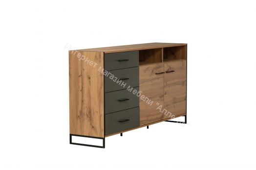 Комод 46.04 Доната, Дуб вотан/Диамант серый