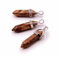 Биолокационный маятник натур камень Яшма Песчаная в металле 3 см