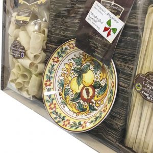 Подарочный набор Сорренто Piatto Fondo Sorrento Solo Pasta с пастой и тарелкой 21 см - Италия