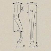 Купить мебельную ножку кабриоль