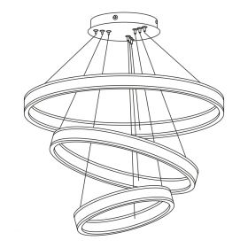 Люстра Подвесная с Пультом Citilux Дуэт CL719652 LED Золото / Ситилюкс.