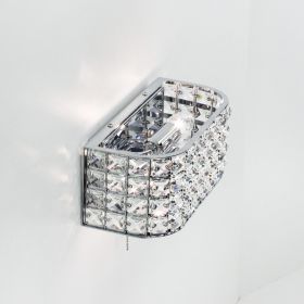 Бра Хрустальное с Выключателем Citilux Портал CL324401 Хром / Ситилюкс.