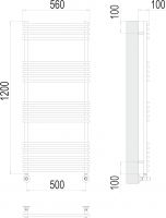 Водяной полотенцесушитель TERMINUS Ватра П21 50х120 схема 3