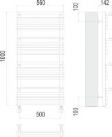 Водяной полотенцесушитель TERMINUS Вента люкс П20 50х100 схема 4