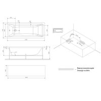 Акриловая ванна Am.Pm Gem W93A-170-075W-A 170х74,5 схема 2