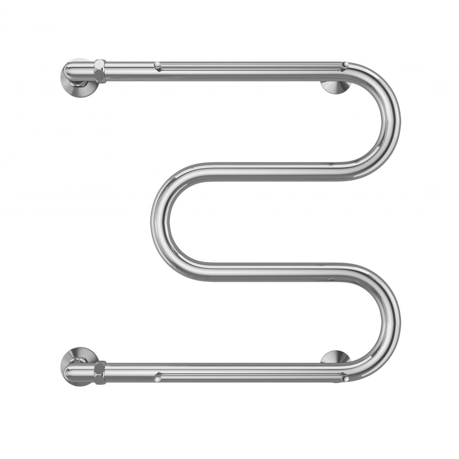 Изображение Полотенцесушитель водяной с боковым подключением TERMINUS М-образный с полкой 50х50