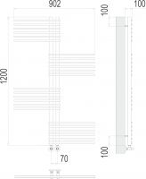 Электрический полотенцесушитель TERMINUS Европа П24 90,2х120 схема 3