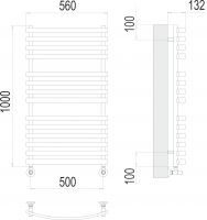Электрический полотенцесушитель TERMINUS Капри П14 50х100 схема 3