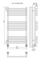 Электрический полотенцесушитель TERMINUS Арт П16 50х100 схема 3