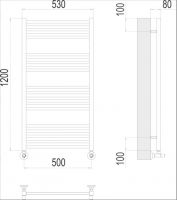 Электрический полотенцесушитель TERMINUS Сицилия П18 50х120 схема 3