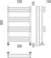 Электрический полотенцесушитель TERMINUS Кельн П12 50х80 схема 3
