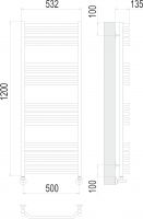 Электрический полотенцесушитель TERMINUS Виктория П22 50х120 схема 2