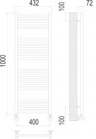 Электрический полотенцесушитель TERMINUS Аврора П20 40х100 схема 3