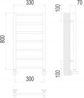 Электрический полотенцесушитель TERMINUS Контур П7 30х80 схема 2